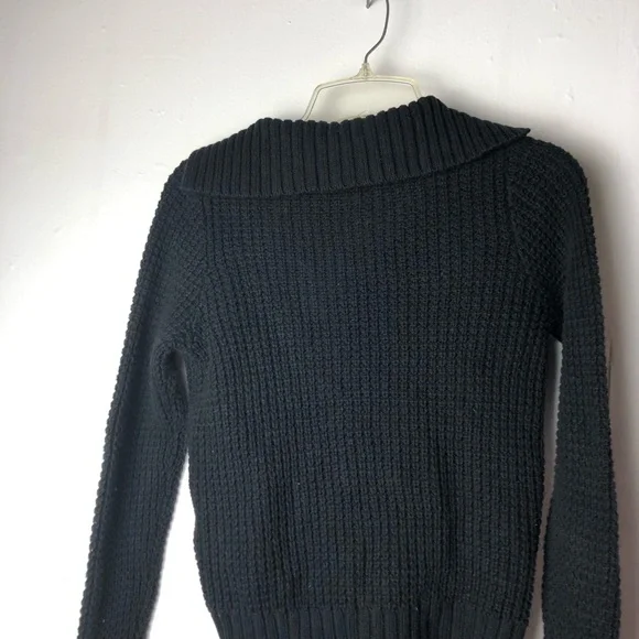 BCBGeneration Black Knit Sweater with Zipper Side Size Small - Picture 6 of 14
